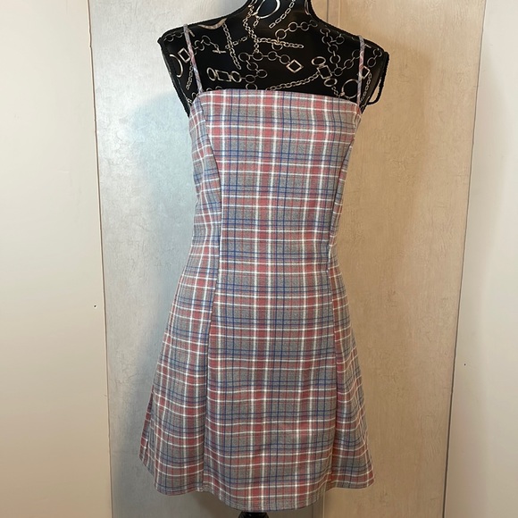Luna Chix Dresses & Skirts - Luna Chix Light Pink Plaid Mini Dress Medium